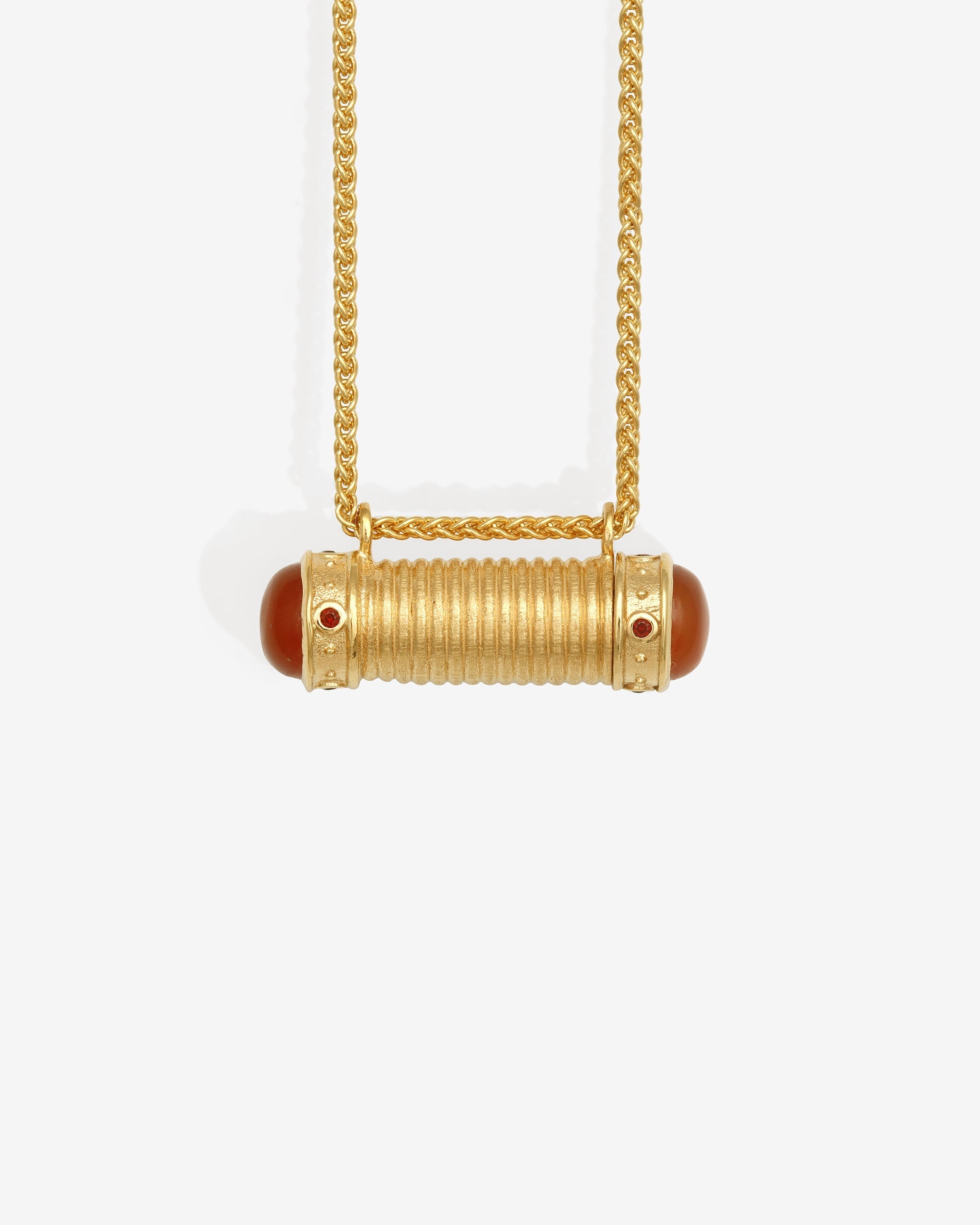 Temple of the Sun Sacred Scroll Necklace Gold Vermeil