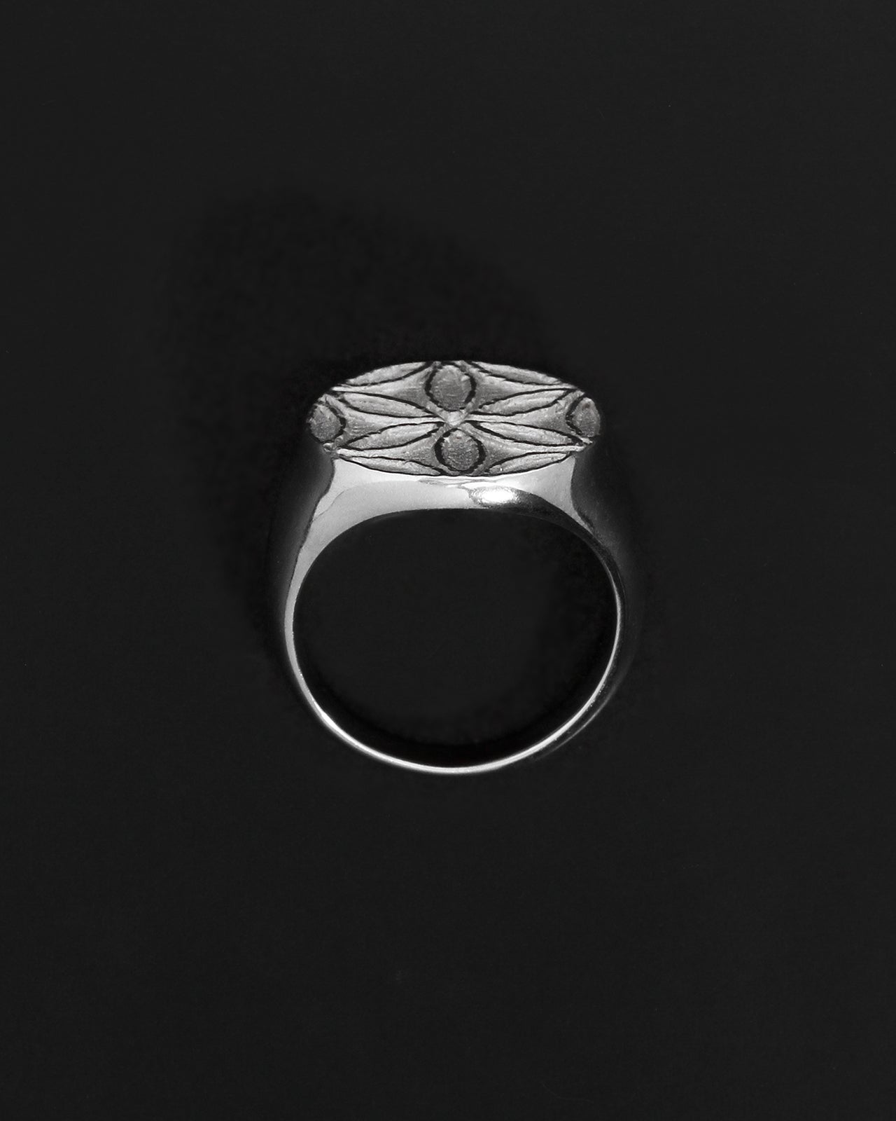 Temple of the Sun Seed of Life Seal Ring Silver