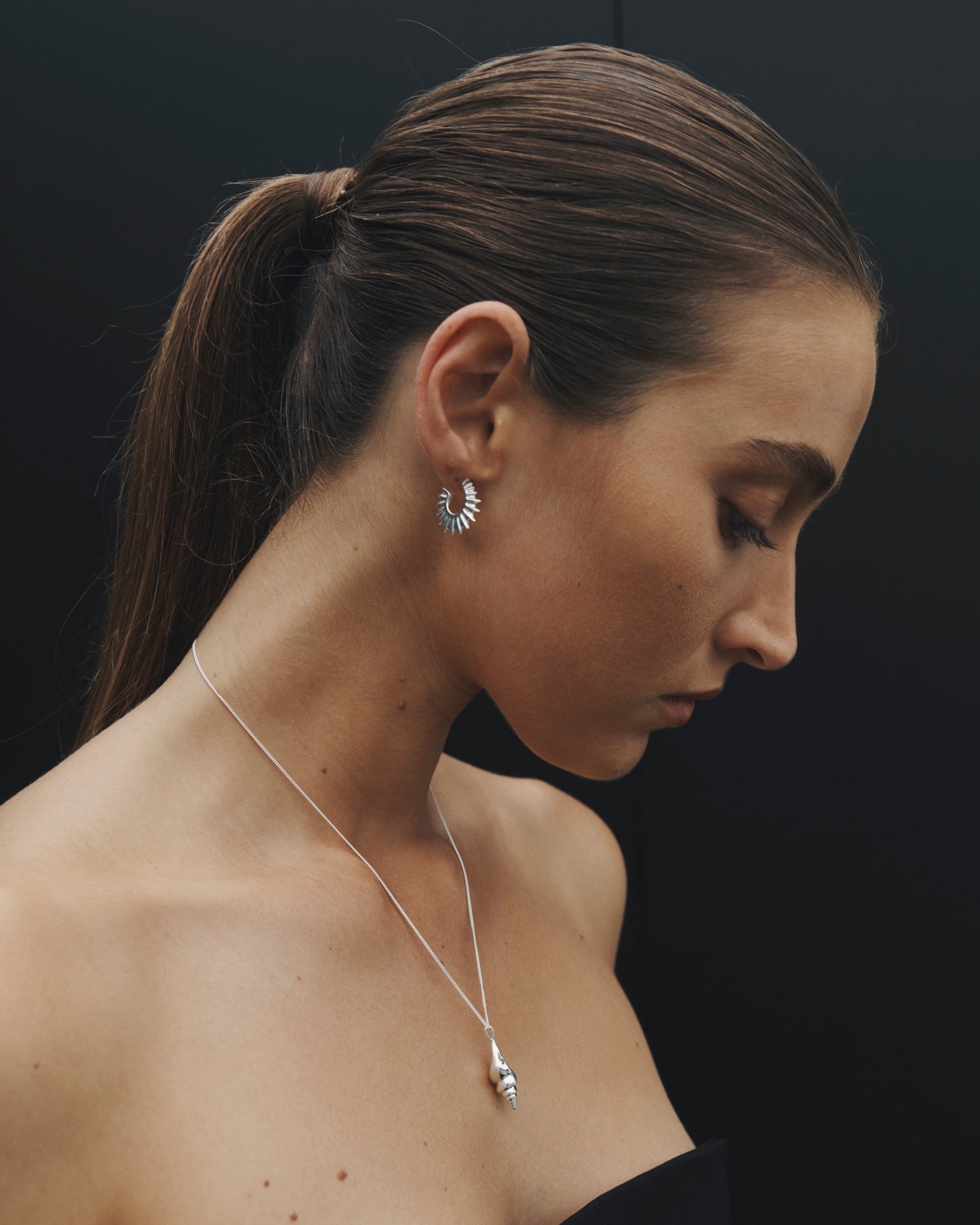 Temple of the Sun Spire Pendant Necklace Silver