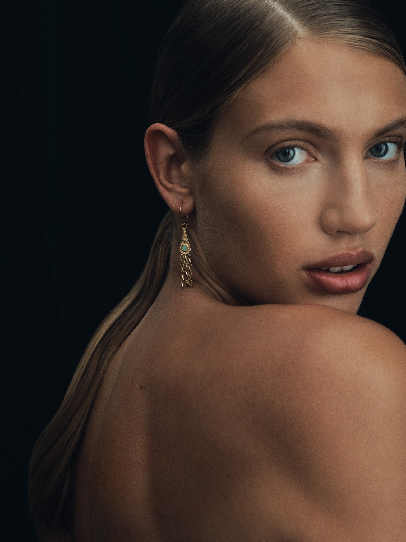 Temple of the Sun Talis Earrings Gold Vermeil