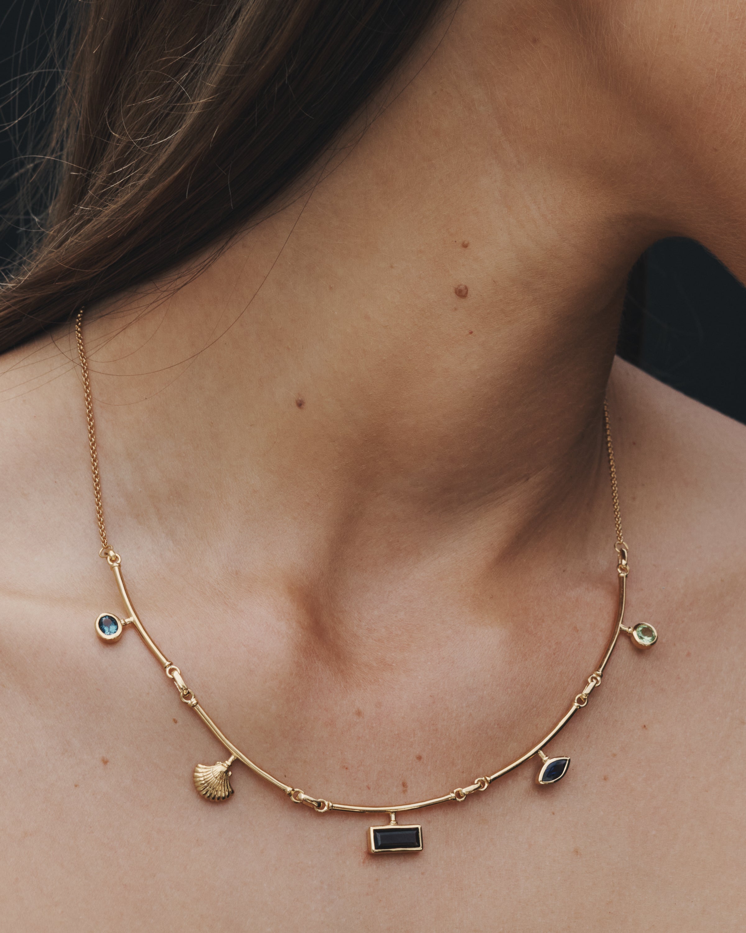 Temple of the Sun Ula Statement Necklace Gold Vermeil