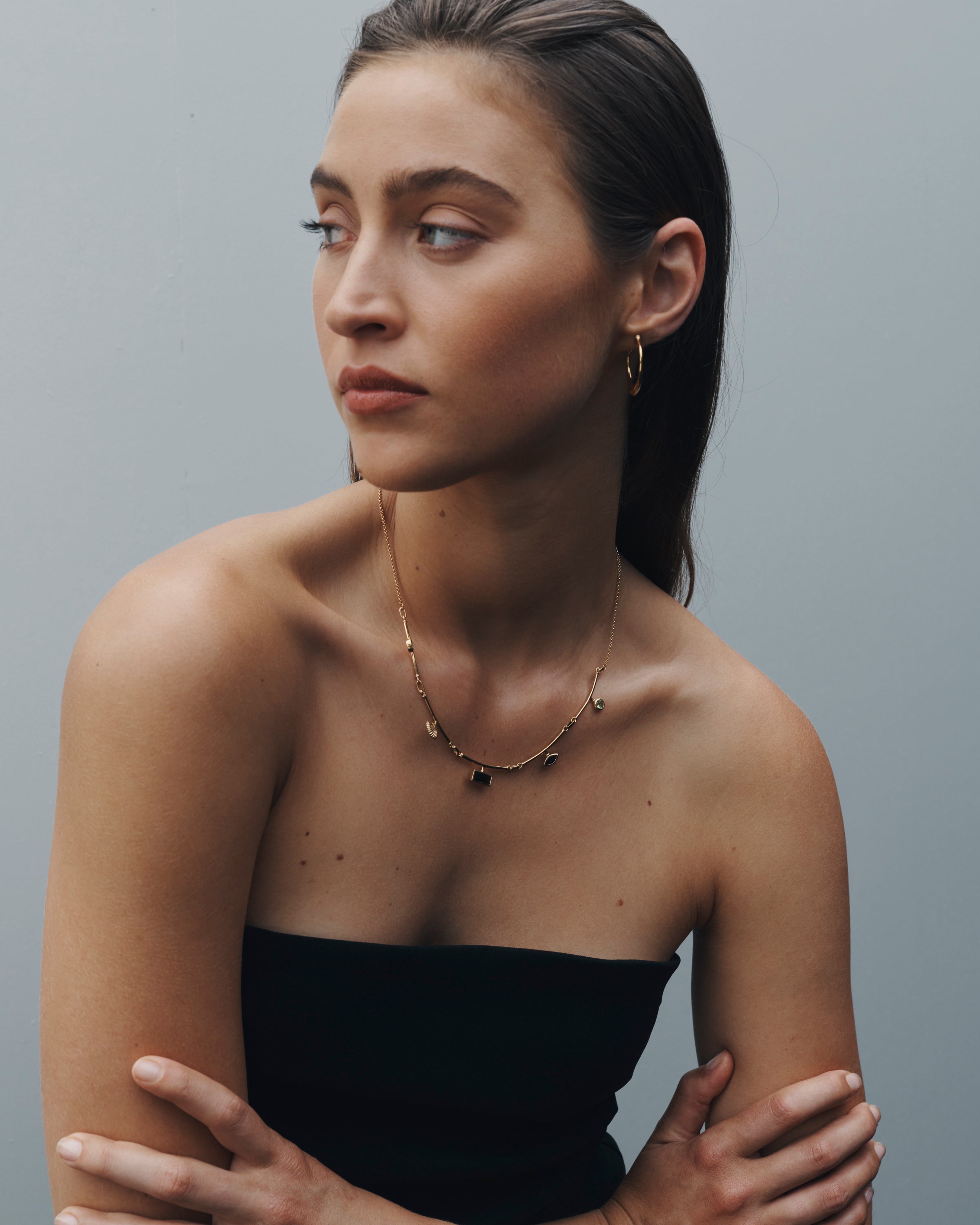 Temple of the Sun Ula Statement Necklace Gold Vermeil