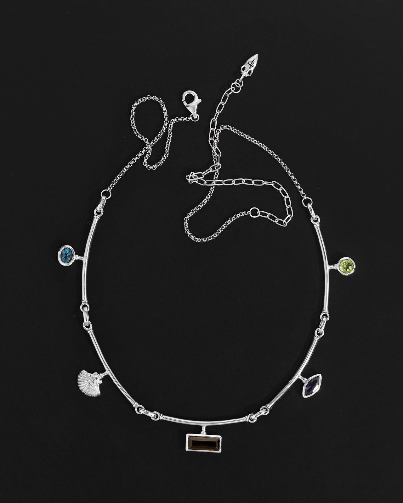 Temple of the Sun Ula Statement Necklace Silver