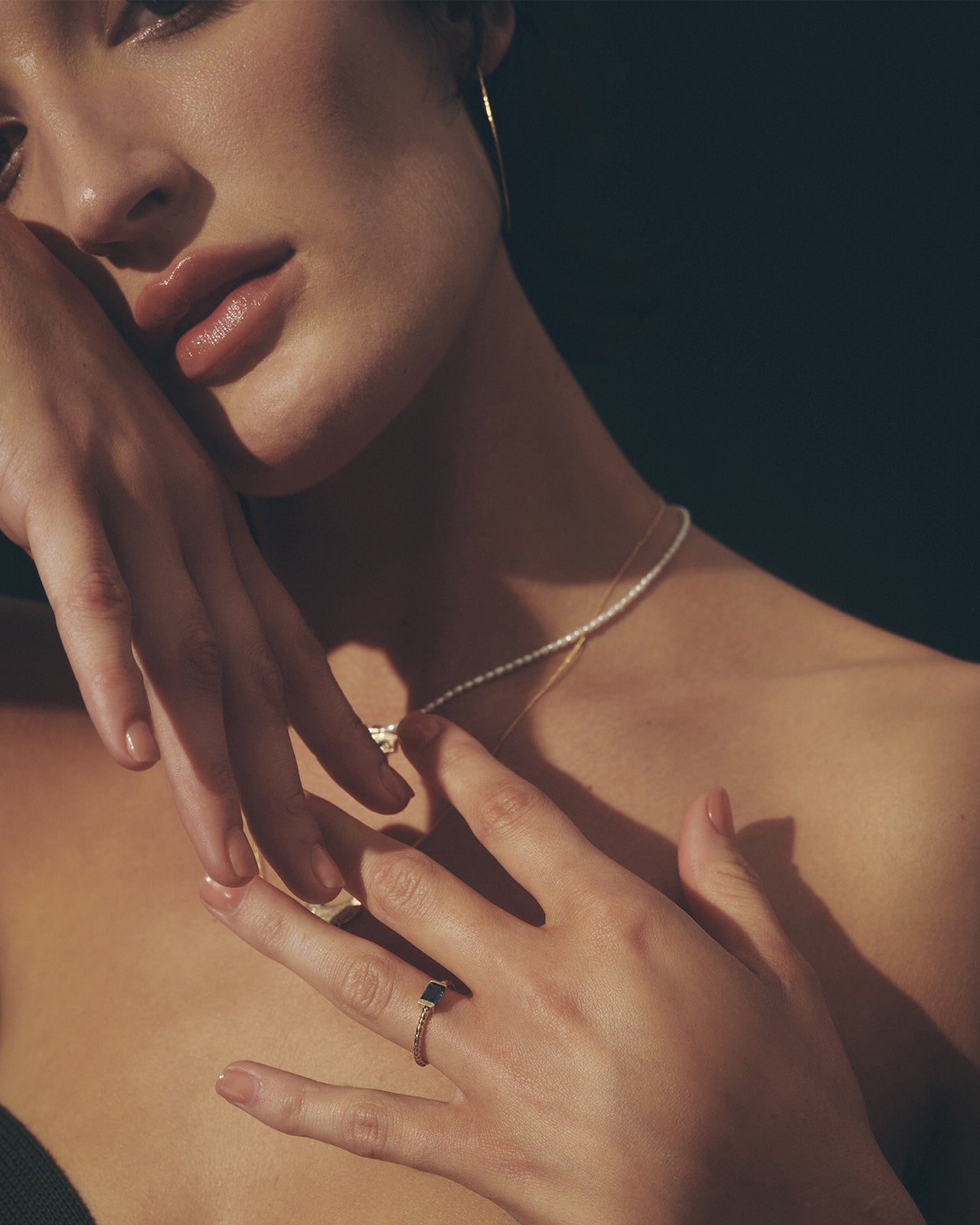 Pia Ring Blue Topaz Solid Gold