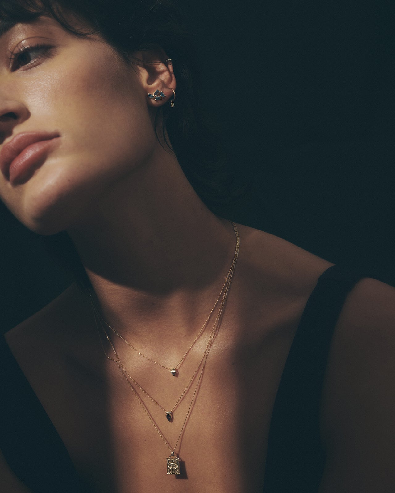 Monti Earrings Topaz Solid Gold