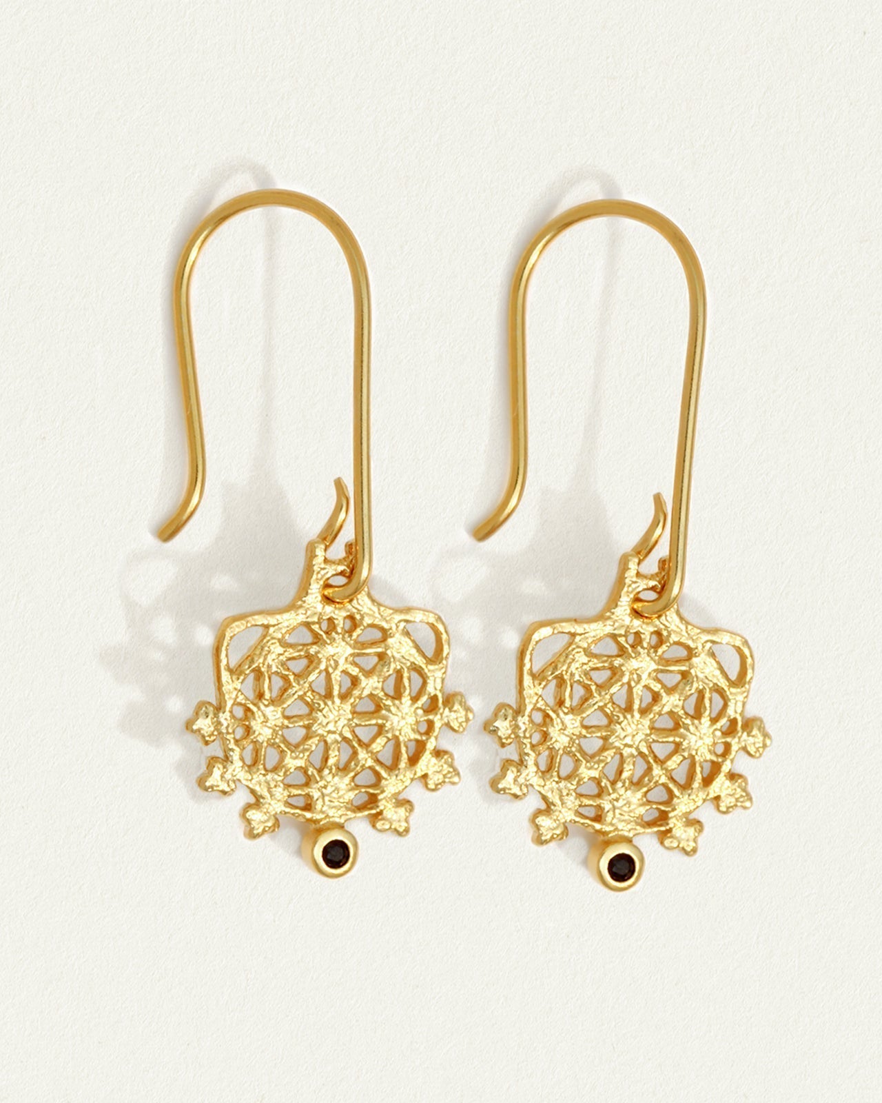 Arinna Earrings Sapphire Gold Vermeil