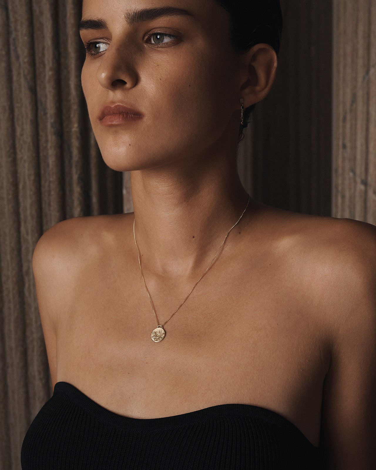 Temple of the Sun Cosmo Necklace White Diamond Solid Gold