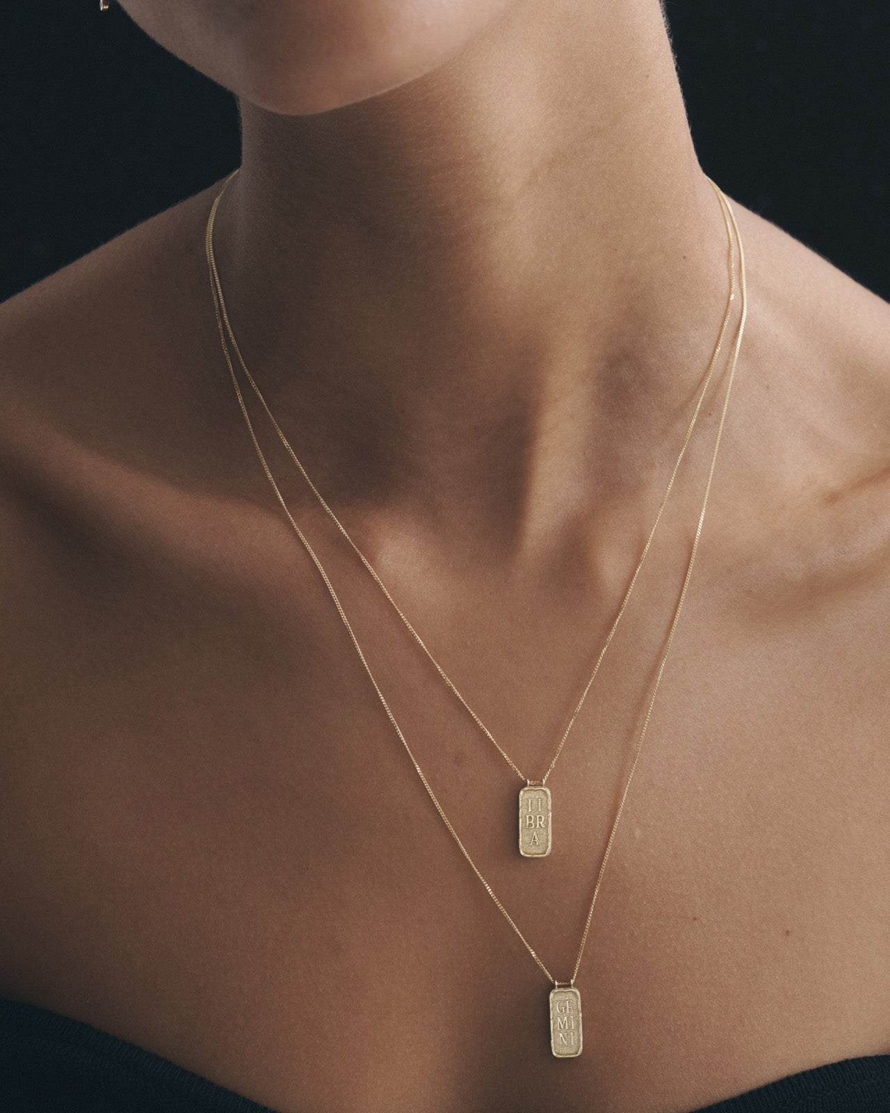 Temple of the Sun Gemini Necklace Solid Gold