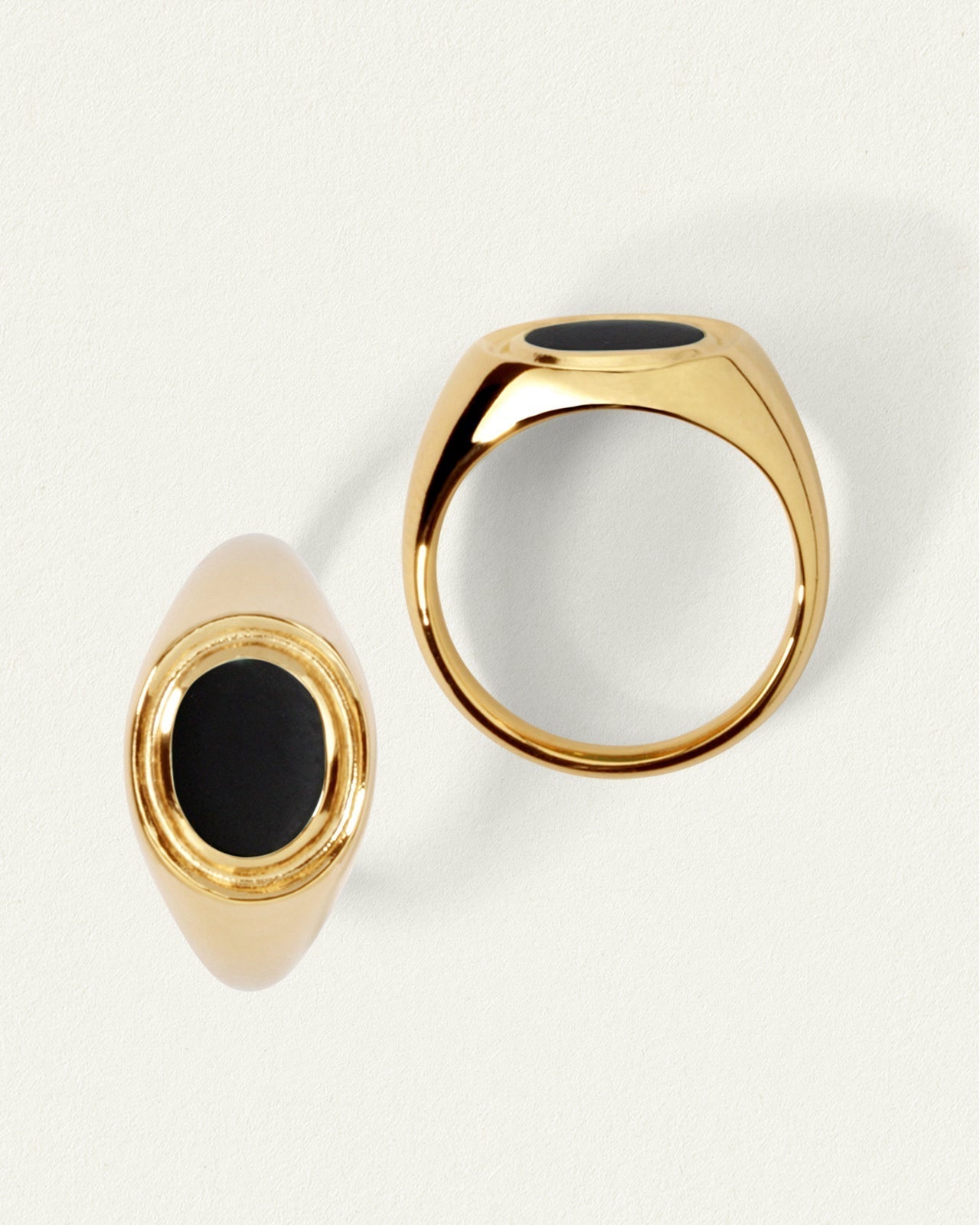 Kosmos Ring Onyx Gold Vermeil