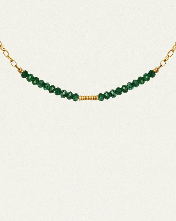 Green Agate Gold Chain Necklace — Collective at Market Sq