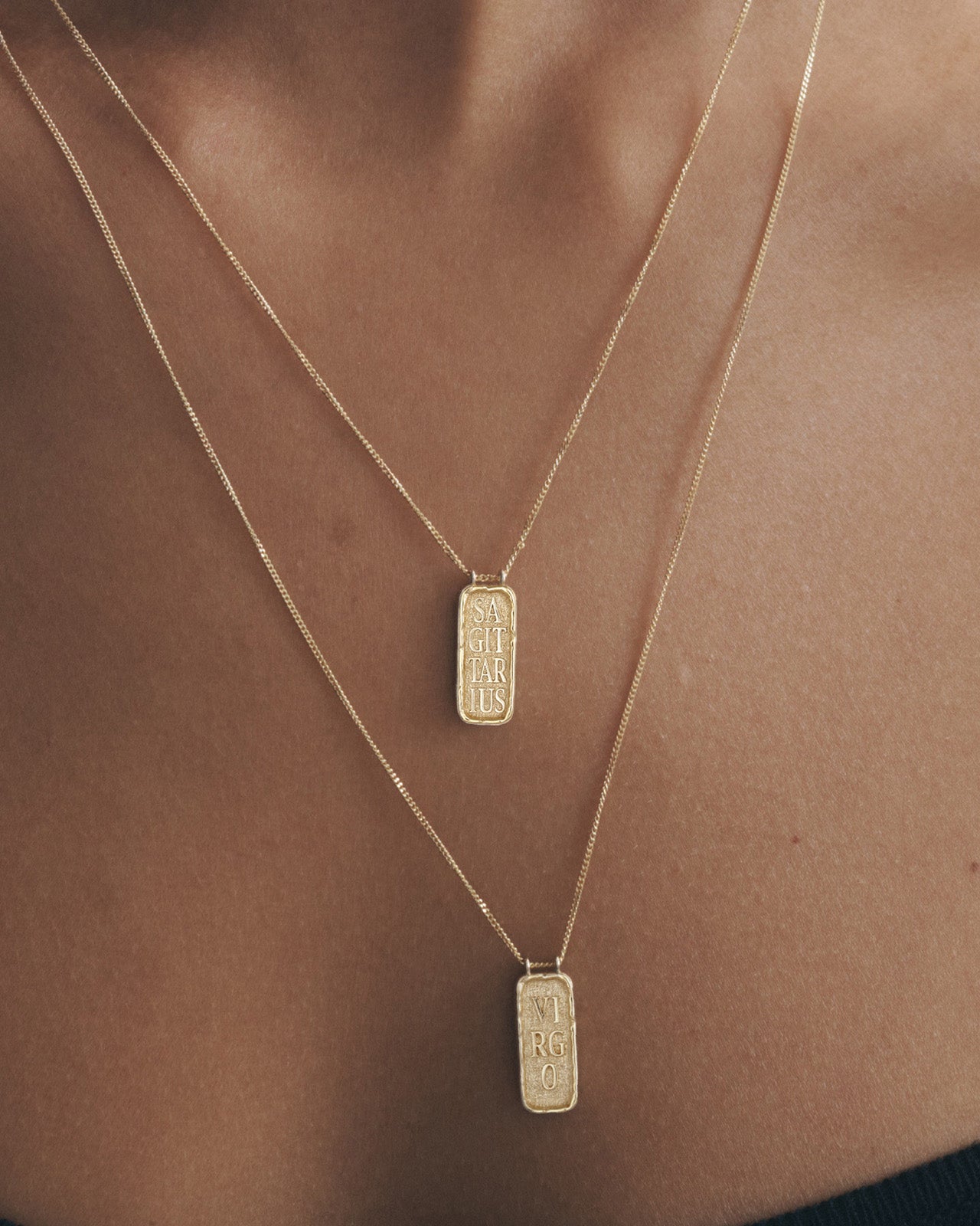 Temple of the Sun Sagittarius Necklace Solid Gold