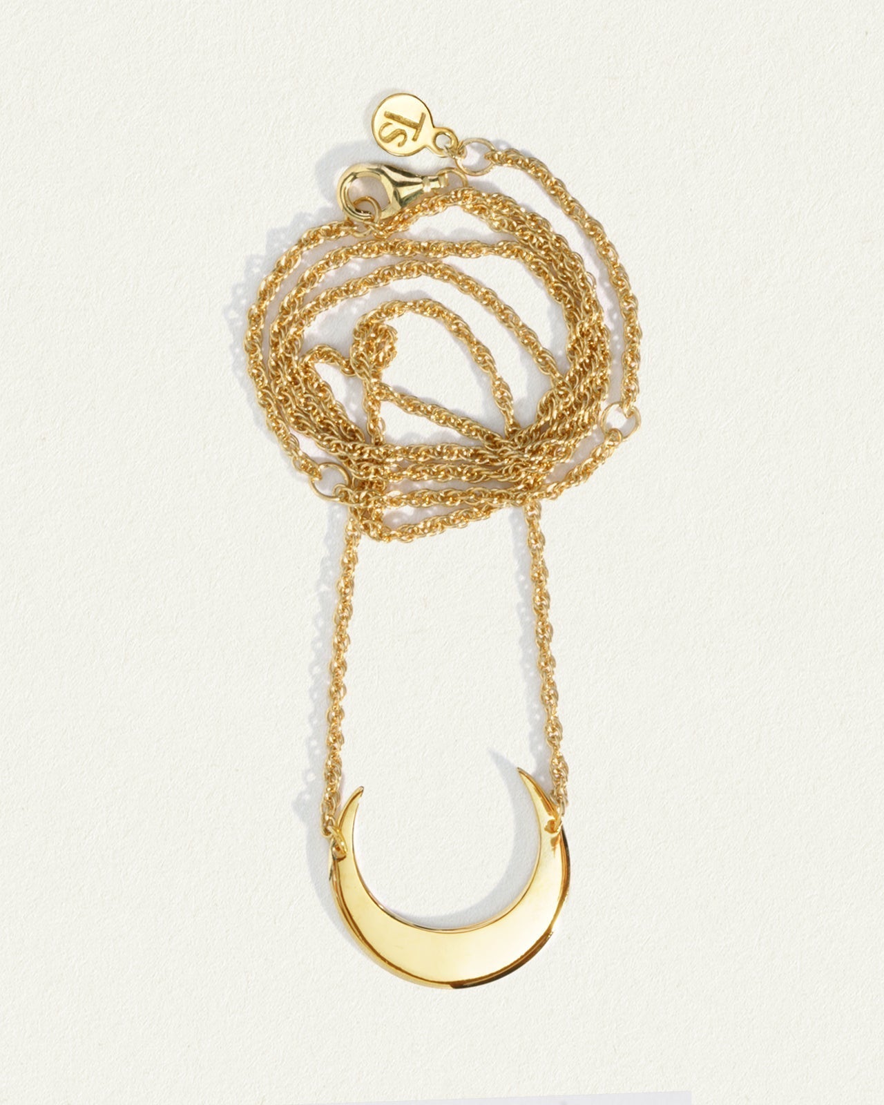 Selene Crescent Moon Necklace Gold Vermeil